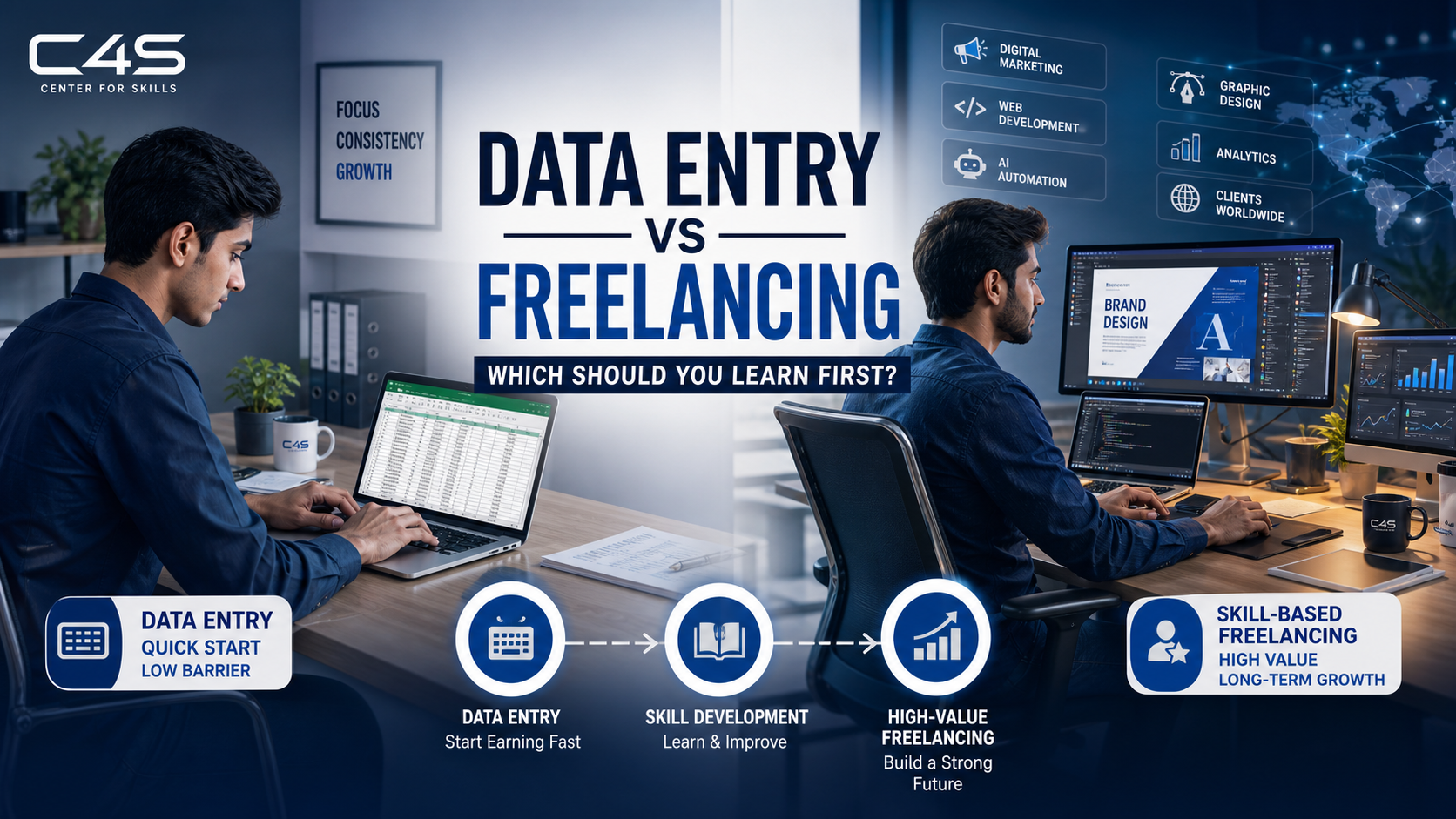 Data Entry vs Freelancing: Which Skill Should You Learn First in Pakistan?